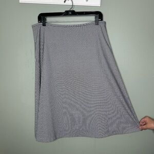 Women's petite Calvin Klein black and white houndstooth A line skirt 12